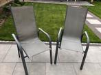 2 aluminium tuinstoelen, Tuin en Terras, Ophalen, Zo goed als nieuw, Aluminium, Stapelbaar