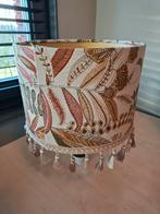 Handgemaakte Lampenkap met Bladmotief, 25 tot 50 cm, Bruin, Rond, Ophalen of Verzenden