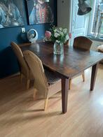 Teakhouten eettafel te koop met of zonder stoelen., Huis en Inrichting, Tafels | Eettafels, Ophalen, Gebruikt, 100 tot 150 cm