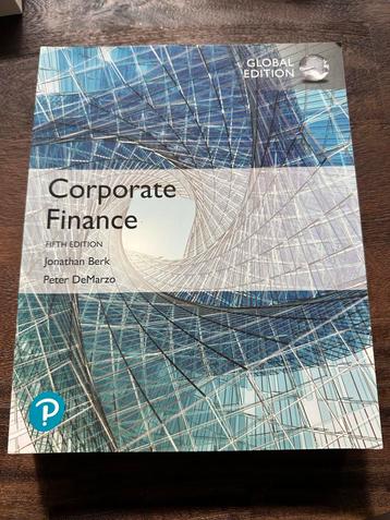 Corporate Finance - Berk & DeMarzo beschikbaar voor biedingen