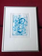 Ets Bertram (?) moderne kunst uit 1991, Ophalen of Verzenden