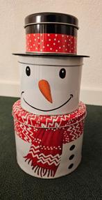 Set van 3 voorraadblikken - sneeuwpop, Ophalen of Verzenden, Gebruikt, Overige