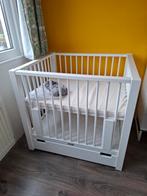 Hoogteverstelbar Bopita Box met lade, matrass en 2 hoeslaken, Ophalen, Gebruikt, Rechthoekig, In hoogte verstelbaar