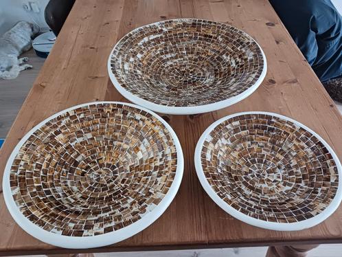 Mozaiekschalen/Sierschalen Waridsara, Huis en Inrichting, Woonaccessoires | Schalen en Manden, Zo goed als nieuw, Rond, Ophalen