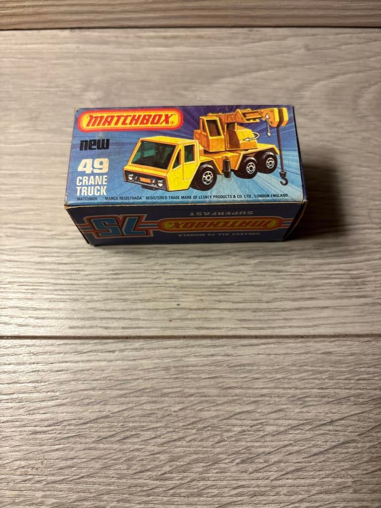 Matchbox Superfast No. 49 Crane Truck in Originele Verpakkin, Ophalen of Verzenden, Nieuw, Overige merken