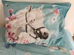 Kinderdekbedovertrek paard - Katoen - 1-persoons (140x220, Gebruikt, Eenpersoons, Blauw, Dekbedovertrek