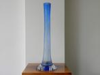 Art deco Hoge Vaas blauw/transparant, Antiek en Kunst, Ophalen of Verzenden