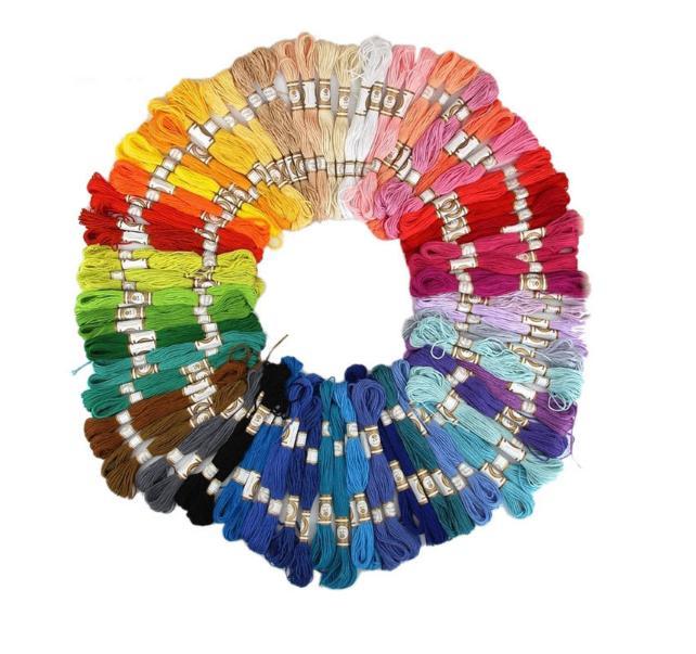 100 Strengen Borduurgaren Set / Garen Borduren Katoen Draden, Hobby en Vrije tijd, Borduren en Borduurmachines, Nieuw, Borduurgaren of Zijde