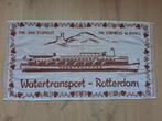handdoek "Watertransport Rotterdam, Mr Jan Elshout", Ophalen of Verzenden, Gebruikt, Bruin, Handdoek