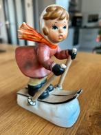 Vintage porseleinen beeldje meisje op ski's - 1979, Ophalen of Verzenden, Zo goed als nieuw, Mens
