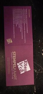 Stempelkaart eten & co, Eén persoon, Cadeaubon