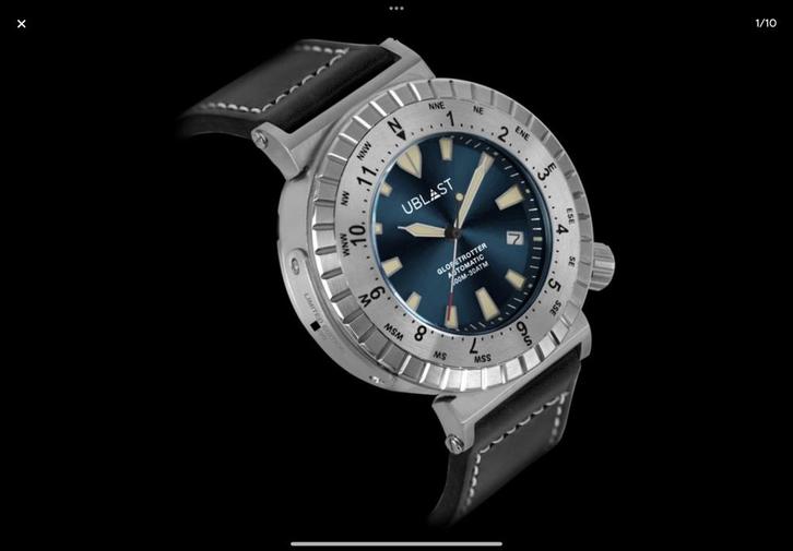 UBLAST Globetrotter Polshorloge - nieuw!, Sieraden, Tassen en Uiterlijk, Horloges | Heren, Zo goed als nieuw, Polshorloge, Overige merken