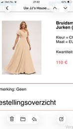 Champagne galajurk, bruidsmeisjesjurk valt als maat 46-48, Galajurk, Beige, Maat 46/48 (XL) of groter, Ophalen of Verzenden