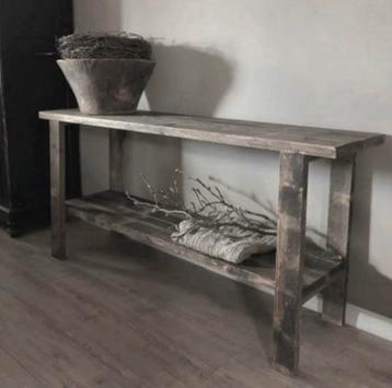 ~Stoer Sober Landelijk Houten Sidetable/Wandtafel~ beschikbaar voor biedingen