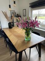 Eettafel visgraat 220x95 Fonq MOOS, Huis en Inrichting, Tafels | Eettafels, Ophalen, Overige materialen, Gebruikt, 200 cm of meer