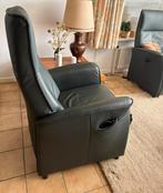 Sta op relax fauteuil groen leer, Ophalen, Zo goed als nieuw, 50 tot 75 cm, Leer