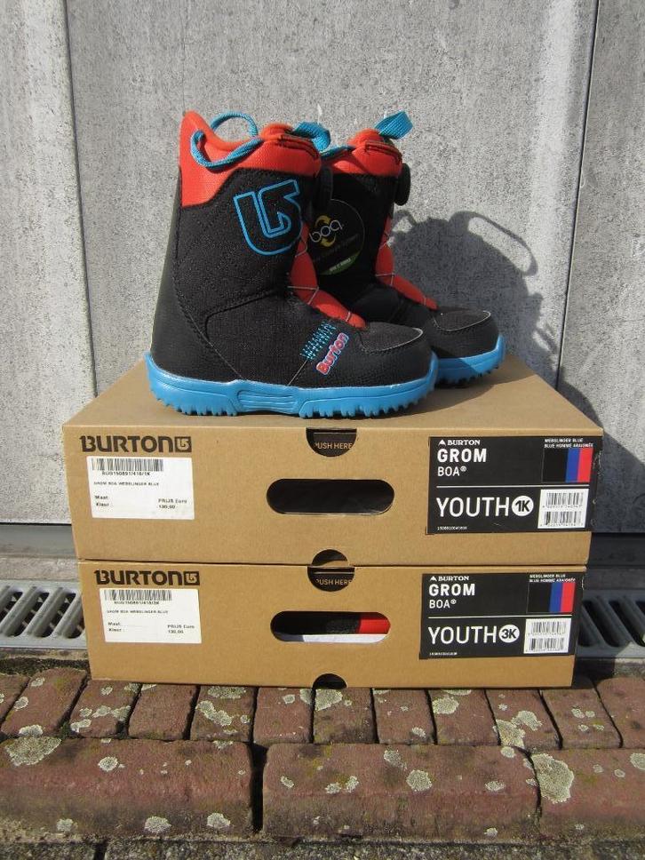 Nieuwe Burton Grom kindersnowboard schoenen maat 31,5 + 34, Sport en Fitness, Snowboarden, Nieuw, Schoenen, Ophalen of Verzenden