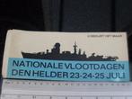 sticker nationale vlootdagen den helder U bekijkt het maar, Verzamelen, Stickers, Verzenden, Zo goed als nieuw, Bedrijf of Vereniging