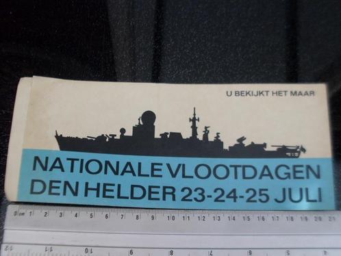 sticker nationale vlootdagen den helder U bekijkt het maar, Verzamelen, Stickers, Zo goed als nieuw, Bedrijf of Vereniging, Verzenden