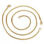 Platte Slangen Schakelsketting + Dames Armband Set Goudkleur, Overige materialen, Birgitta-Gracht 33, 6465 EL Kerkrade, Nederland