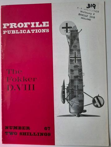 Profile Fokker D VIII (vloog in Nederland) beschikbaar voor biedingen