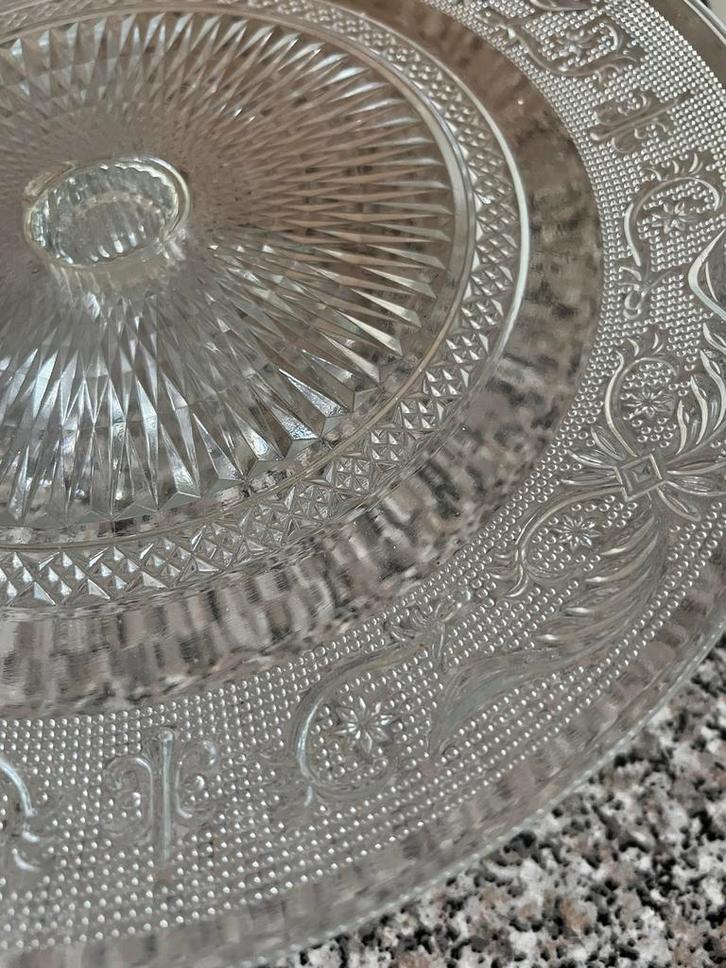 Mooie Glazen Taartplateau, Huis en Inrichting, Keuken | Servies, Glas of Glazen, Ophalen of Verzenden