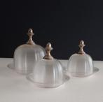 Stolp met schaal kristal en zilveren knoppen, Antiek en Kunst, Ophalen