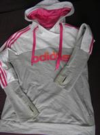 Adidas - capuchontrui - grijs wit rose - maat 42 - nieuw, Adidas, Wit, Nieuw, Ophalen of Verzenden