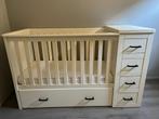 Born Lucky Combi Ledikant Memphis Wit, Kinderen en Baby's, Ophalen, Zo goed als nieuw, Minder dan 140 cm, Matras