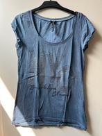 Maat L Key Largo tshirt blauw met tekst en pailletten, Kleding | Dames, Blauw, Maat 42/44 (L), Ophalen of Verzenden, Zo goed als nieuw