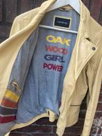 Oakwood leren bikerjack, geel, maat L, Kleding | Dames, Ophalen of Verzenden, Gedragen