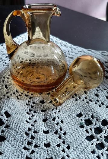 Blenko Glazen Karaffetje met Stop beschikbaar voor biedingen