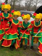 Kleurige Carnavalspakken loopgroep, Gedragen, Carnaval, Maat 42/44 (L), Kleding