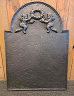 Openhaardscherm haardplaat met 2 engelen openhaardplaat, Antiek en Kunst, Curiosa en Brocante, Ophalen