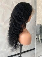 Kinky curly 24 inch human hair lace wig, Ophalen of Verzenden, Pruik of Haarverlenging