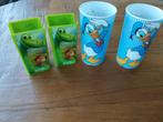 2 drinkpakhouders en 2 bekers Donald Duck, Ophalen of Verzenden, Zo goed als nieuw