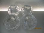 Kosta Boda  "Snowball" 3 x    7 cm, Huis en Inrichting, Woonaccessoires | Kandelaars en Kaarsen, Overige materialen, Gebruikt