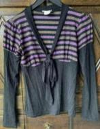 Zwarte paarse top; Jus d'orange; S / M; rose, roze glitter, Kleding | Dames, Zwart, Ophalen of Verzenden, Zo goed als nieuw, Lange mouw