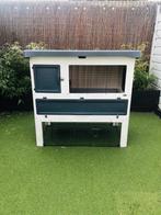 Konijnenhok degelijk en mooi, Dieren en Toebehoren, Ophalen, 110 cm of meer, Zo goed als nieuw, 90 cm of meer
