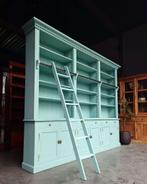 Geweldige grote bibliotheekkast | Blauwe boekenkast #2410, Niet ingevuld, 200 cm of meer, Niet ingevuld, Ophalen of Verzenden