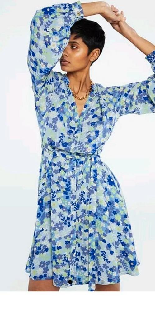 Fabienne Chapot Dorien Frill jurk maat 40 *nieuw *, Kleding | Dames, Jurken, Nieuw, Maat 38/40 (M), Blauw, Ophalen of Verzenden