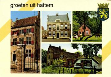 Groeten uit Hattem - 4 afb + wapen - 1990 gelopen beschikbaar voor biedingen