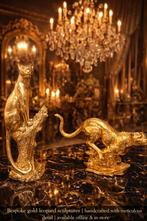 Gouden Luipaard Beelden Set, Verzamelen, Beelden en Beeldjes, Ophalen of Verzenden, Nieuw, Dier