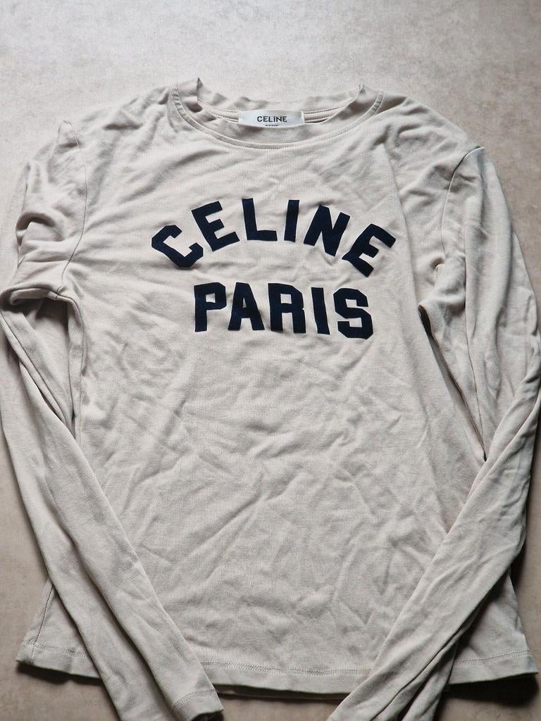 Céline Top T-shirt - Maat S/M/L, Ophalen, Nieuw, Maat 36 (S), Lange mouw
