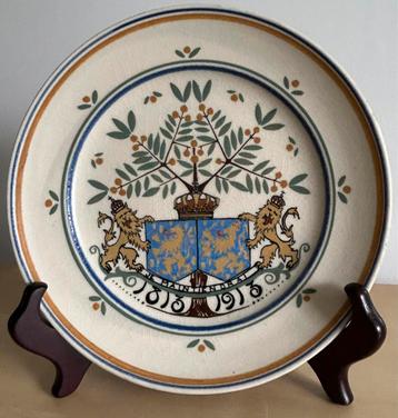 Art nouveau plateel bord Arnhemsche fayencefabriek 1813-1913 beschikbaar voor biedingen