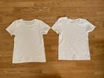 2x wit shirt maat 134, Gebruikt, Jongen of Meisje, Decathlon, Ophalen of Verzenden