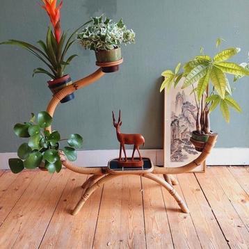 Lucky Vintage bamboe plantenhouder plantenstandaard  beschikbaar voor biedingen