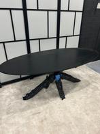 Eettafel zwart mangohout ovaal 200cm, 200 cm of meer, Nieuw, Ophalen of Verzenden, Vijf personen of meer