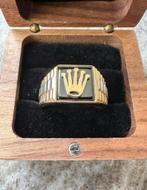 14K gouden Rolex ring + Onyx, Nieuw, Ophalen of Verzenden, Dame of Heer, Goud