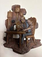 Houten Wandbord Klokkenmaker - Houtsnijwerk, Antiek en Kunst, Ophalen of Verzenden